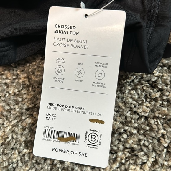NWT! Athleta Black Crossed Bikini Top D-DD - Multiple Sizes💙 - Picture 9 of 9